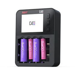 ISDT C4 EVO 36W 8A 6 canali caricabatteria intelligente tipo-C uscita QC3.0 per batteria 18650 26650 26700 AA AAA