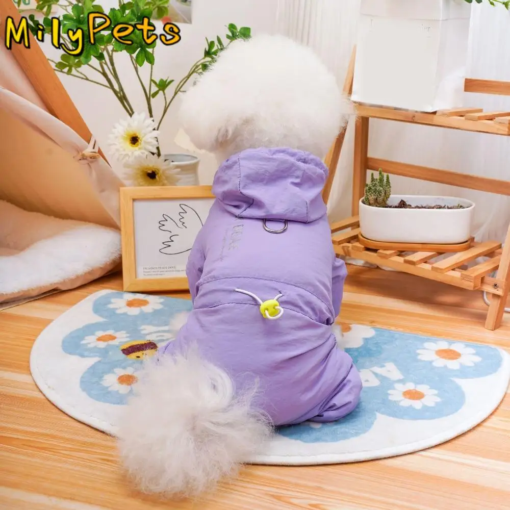 

Fashion Four-Legged Dog Clothes Windproof Comfortable Dogs Jumpsuit Mess-proof Waterproof Pet Apparel Small Dogs