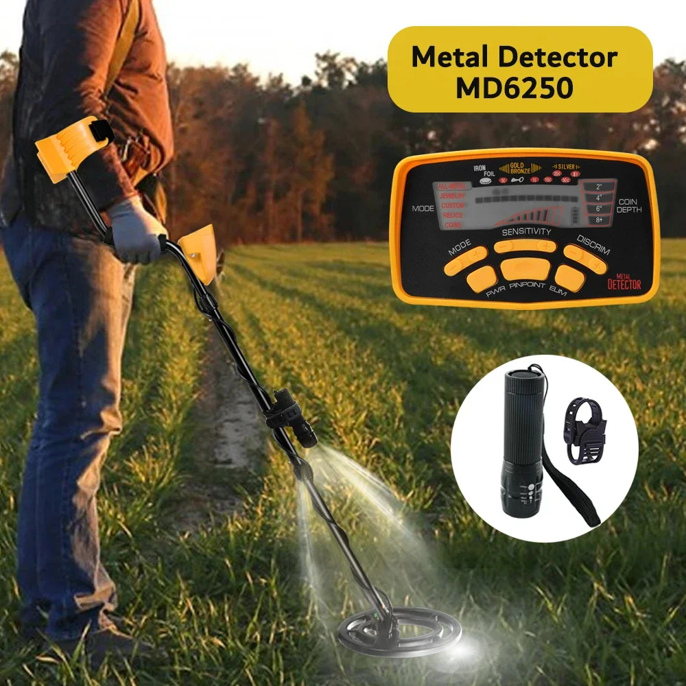 MD6250 Professional High Performance Metal Detector Underground Metal Detector Hunter Underwater Detect Jewelry Coins All Metal