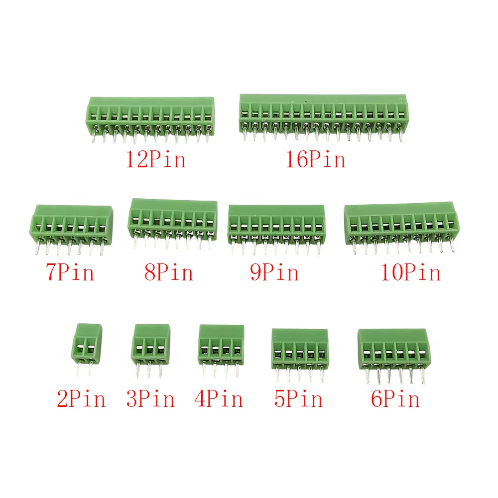 Green Mini PCB Screw Terminal Block Connector 2.54mm 0.1