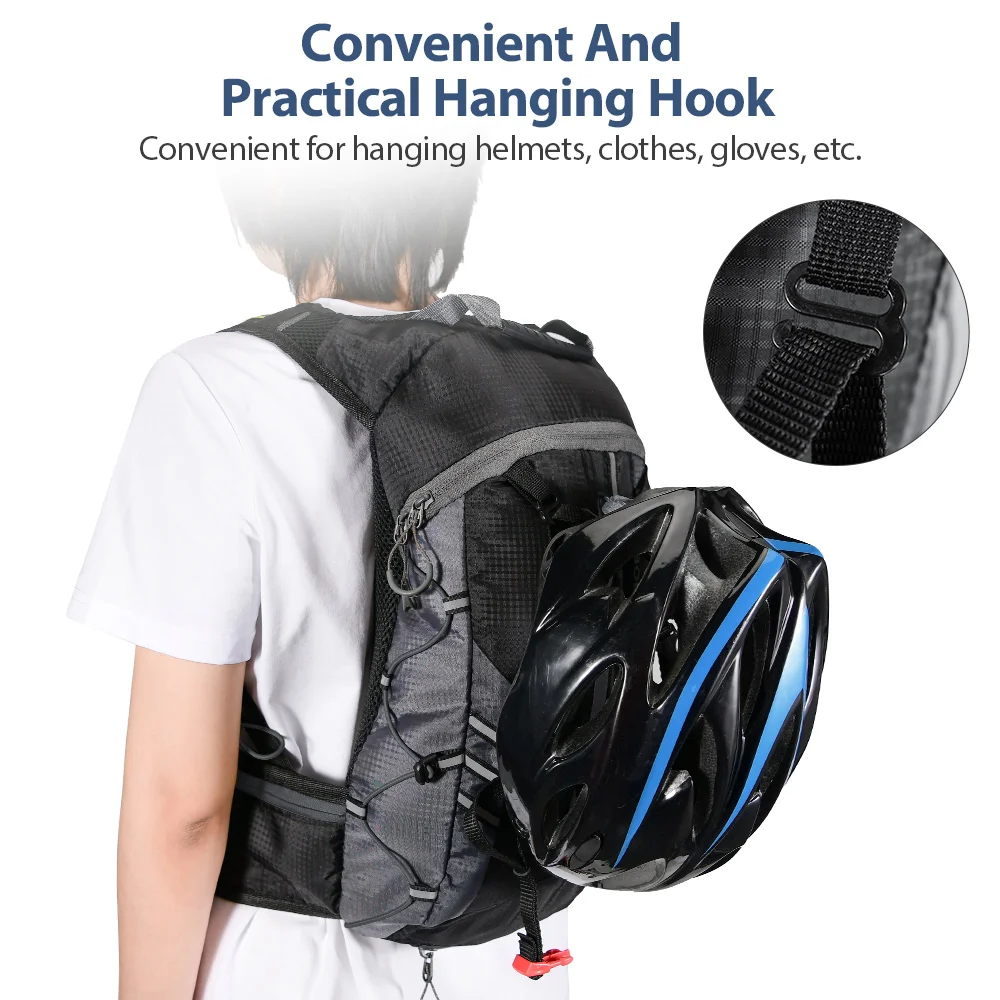NEWBOLER Outdoor Wasserabweisende Sporttasche Radfahren Trinkrucksack Reisen Wandern Klettern MTB Rennrad Rucksack – Detail 5