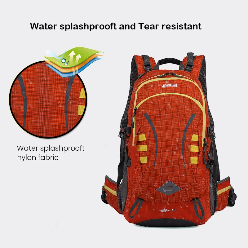 Imagem -04 - Mochila de Caminhada com Backplane Escalada Bolsa Outdoor Camping Sports Bolsa Travel Bagagem Bolsa Mochilas Trekking 40l