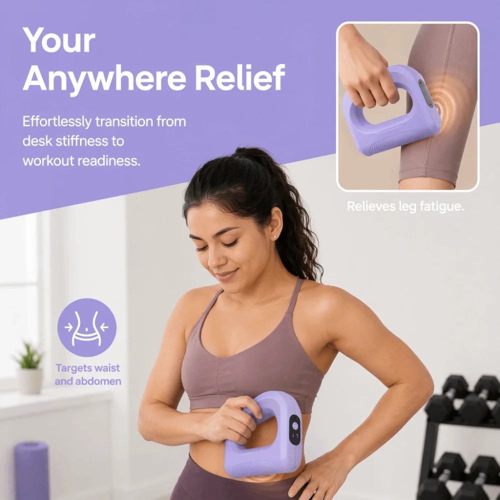 Portable Electric Fascia Massage Ring Adjustable Speed Ergonomic Electric Body Slimming Machine with Belt Fat Burning