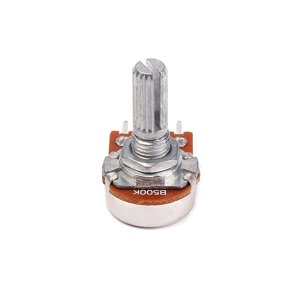 

B500k Mini Long Knurled Split Shaft Guitar Potentiometer Volume Tone Control Audio Potentiometers Guitar Amp Potentiometer