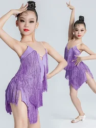 New Arrival Rumba Samba Tassel Latin Dance Costumes Girls Salsa Ballroom Fringe Dance Pants Costume Adult Ballroom Dancing Dress
