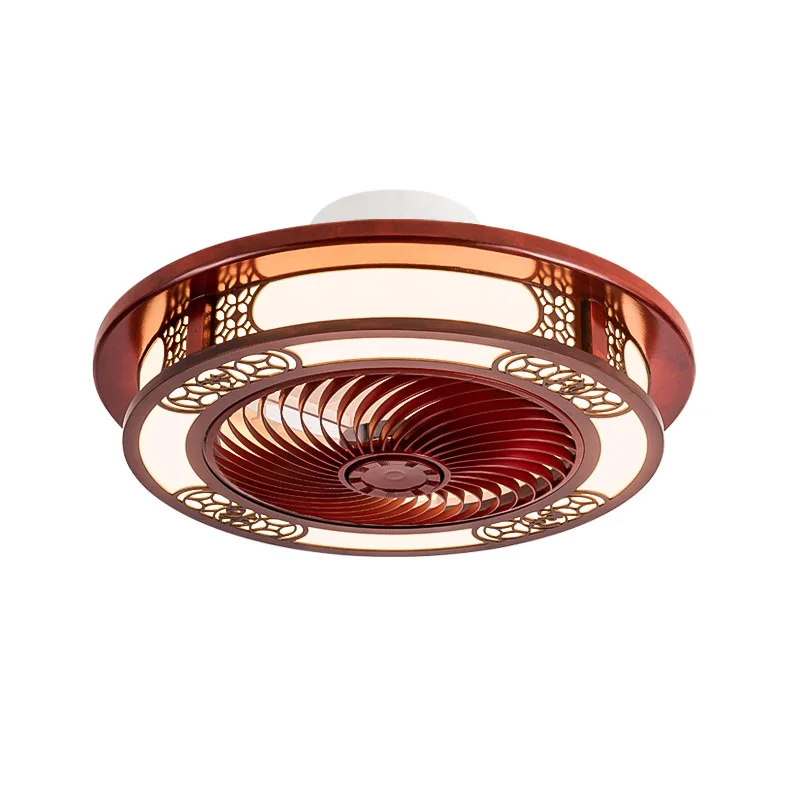 

New Chinese ceiling fan light ceiling fan light dining room living room big wind Hongyun household integrated chandelier electr