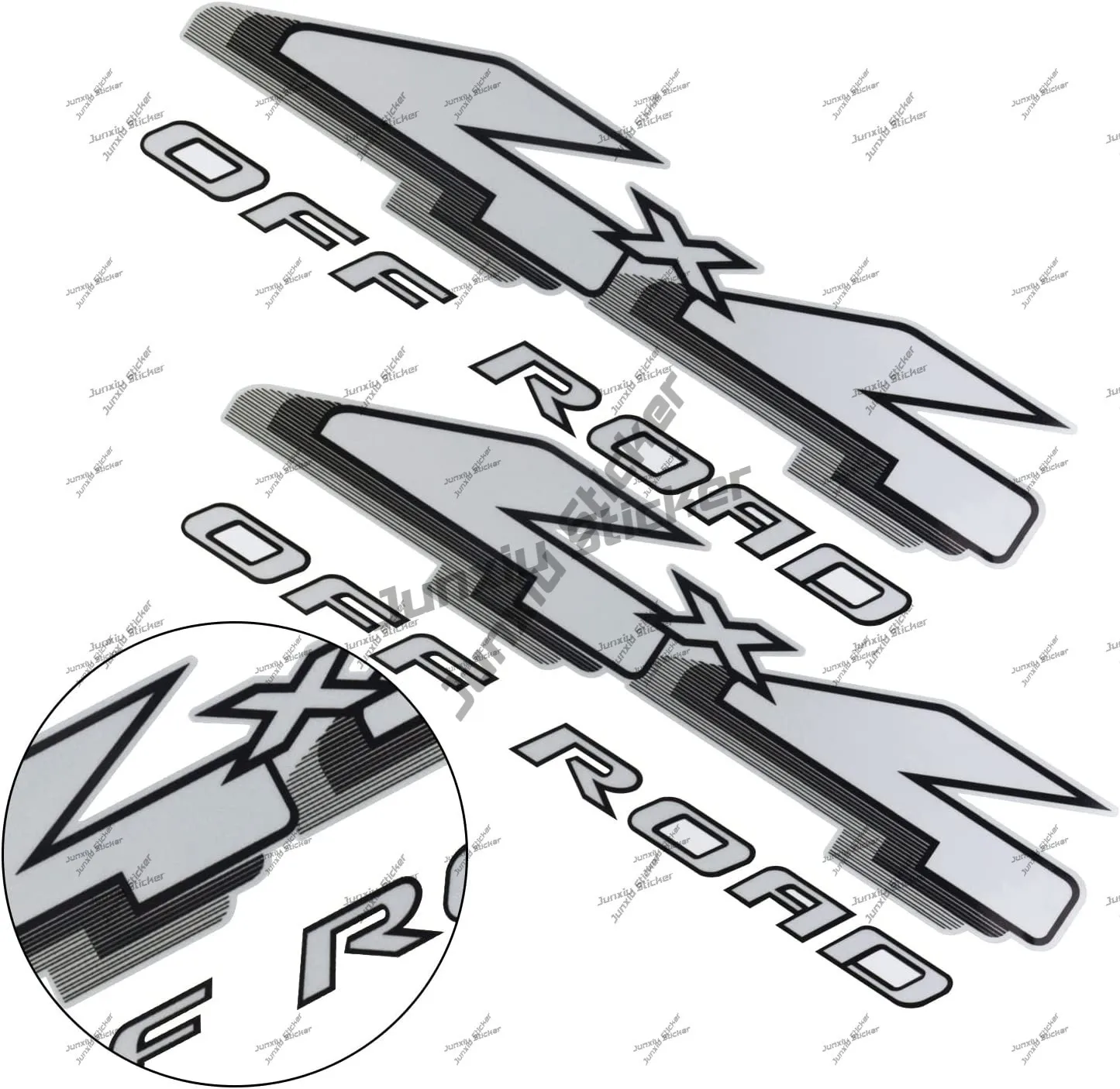 

2 Pack 4x4 Off Road Decals Stickers Suitable for 1999 2000 2001 2002 2003 F Series Ranger Truck Pickup Box 1500 F150 4DW Vinyl