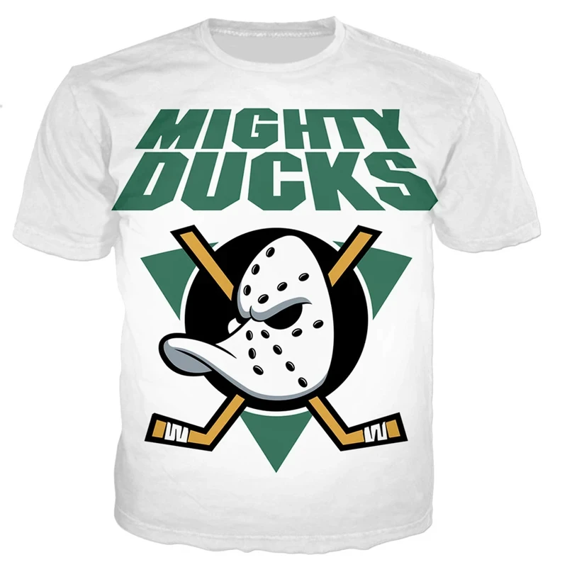 Sports Mighty Duck Helmet Print Children\'s and Adult Sports T-shirt Daily Casual Comfort Street Short Sleeves