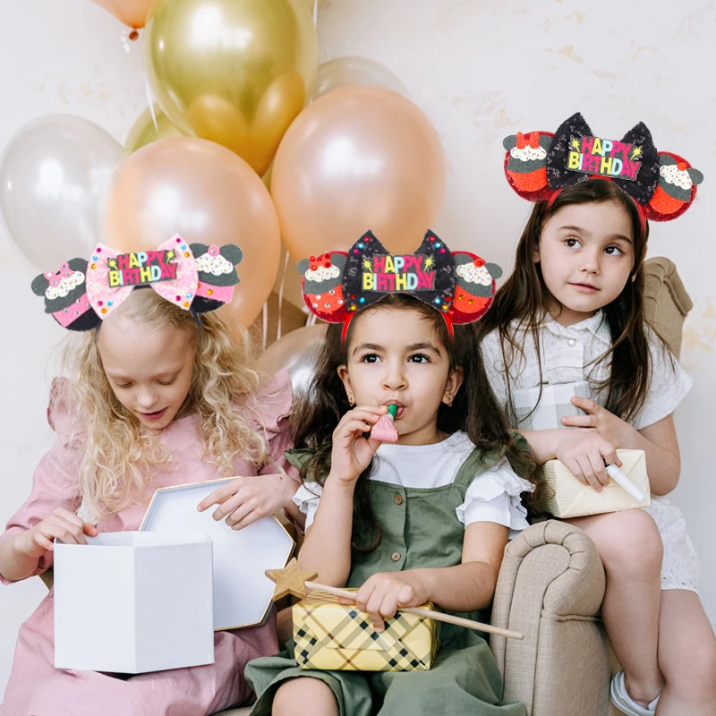 Disney Wholesale Ears Headband Birthday Mickey Mouse Hairband Kids Party Hair Accessories Festival Cosplay Headwear view 3