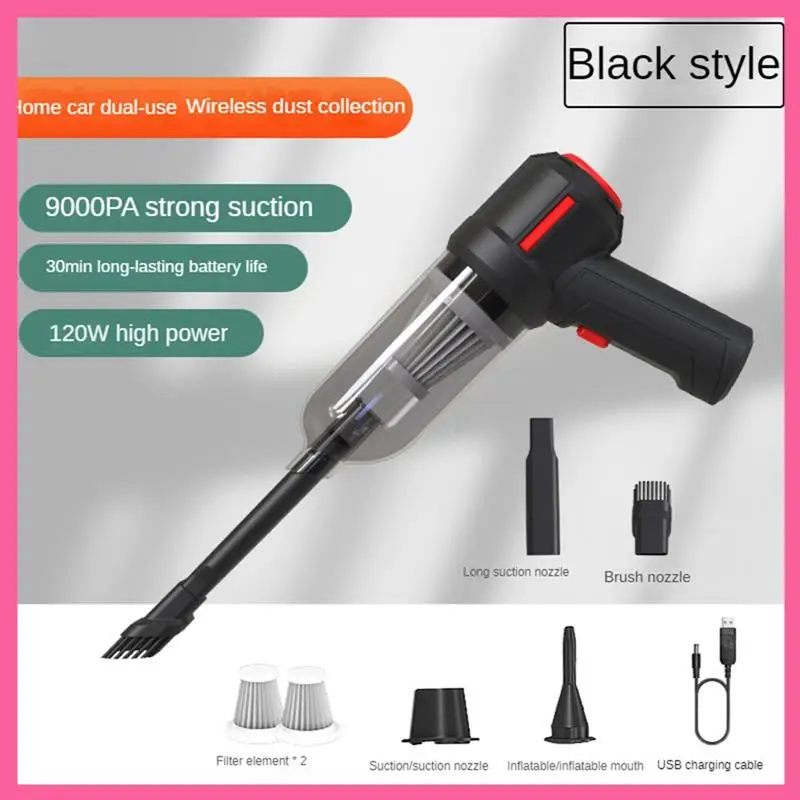 

HOT-9000Pa Wireless Car Vacuum Cleaner Cordless Handheld Auto Vacuum Home & Car Dual Use Mini Vacuum Cleaner