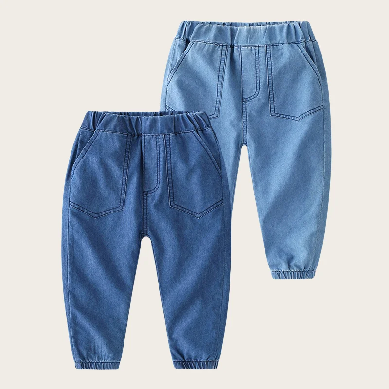 

2025 Children's Clothing Toddler Boy Denim Jogger Pants 2-6Y Kids Boys Elastic Waist Soft Jeans Casual Daily Pants for Boy