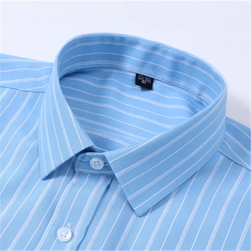 

New in shirt elegants Elasticity long-sleeve shirts for men slim fit Casual plain shirt printed designer tops soft clothes100KG