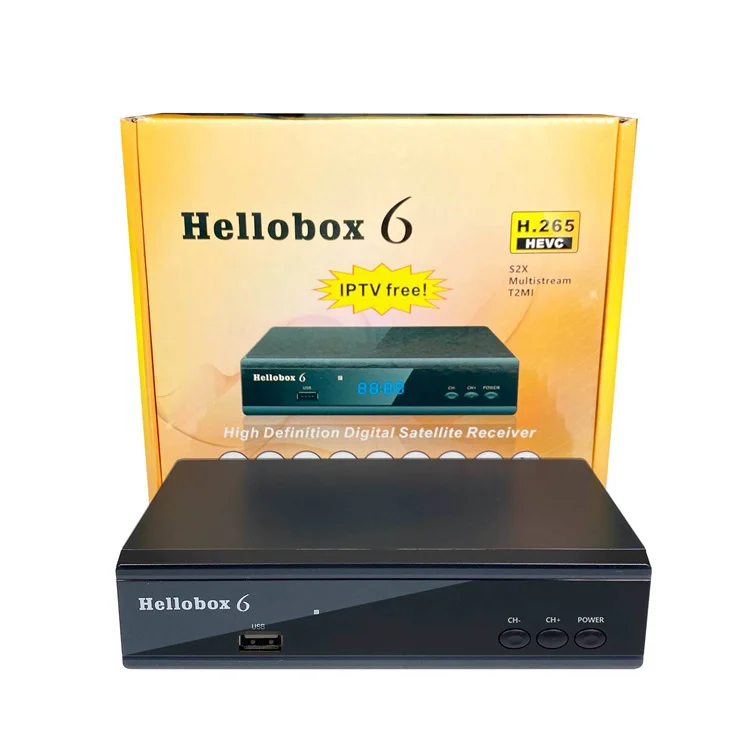 جهاز استقبال القمر الصناعي Hellobox 6 H.265 HEVC 1080P MultiStream/T2MI TV BOX فك DVB S2 مستقبل موالف