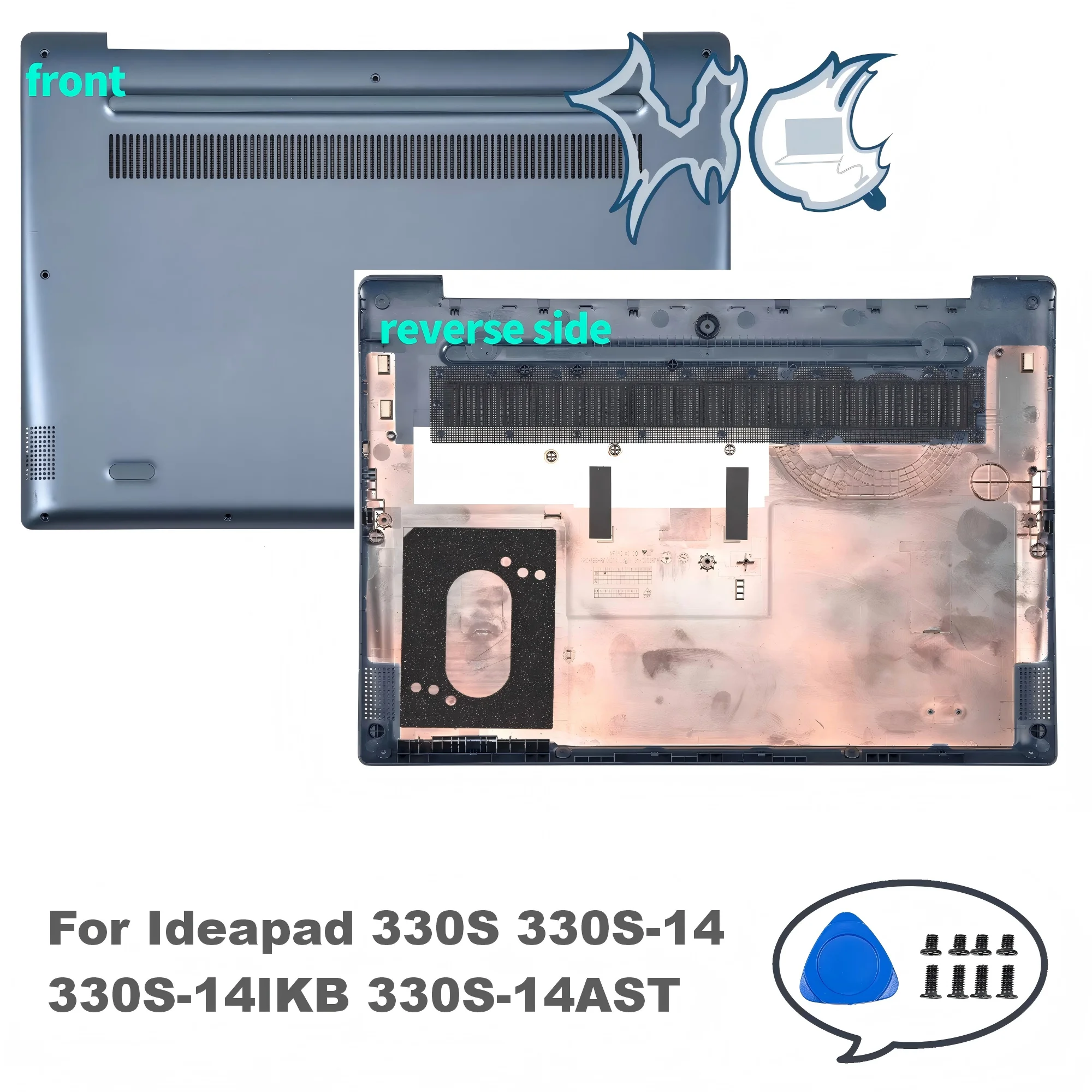 

Новые чехлы для ноутбуков Ideapad 330S 330S-14 330S-14IKB 330S-14AST 2018, сменные нижние чехлы синего цвета