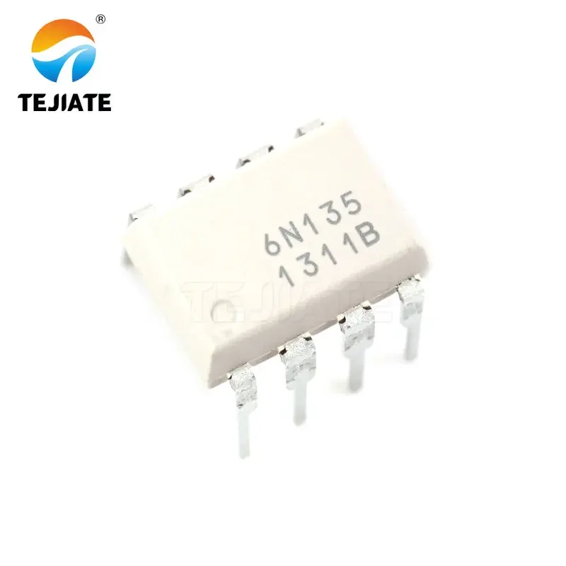 5PCS TEJIATE Optocoupler 6N135 6N136 6N137 High-speed Transistor Photoelectric Output Optical Isolator