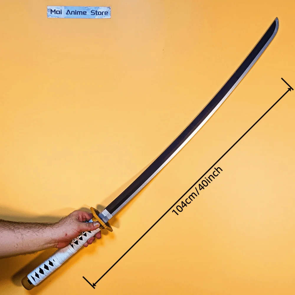 Espada katana de 40 polegadas, anime, cosplay, lâmina de tamanho real, tamanho real, japonês, katana samurai, estatueta de ação, brinquedo afiado, presente