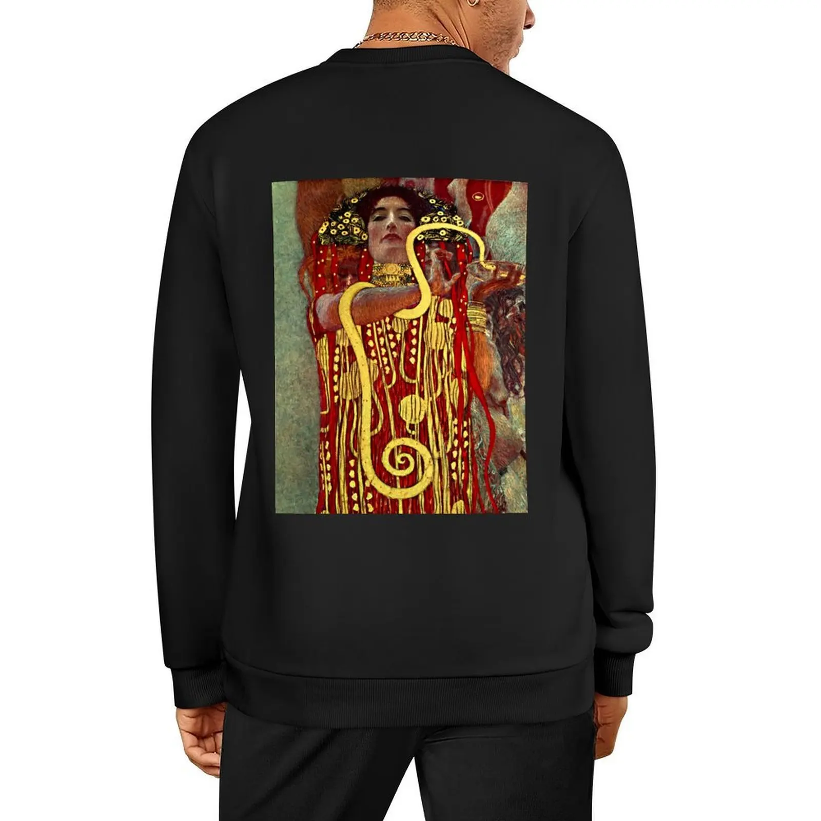 

High Resolution Enhanced Gustav Klimt Medicine Hygieia 1907 Pullover korean clothes men's winter sweater men clothing hoody