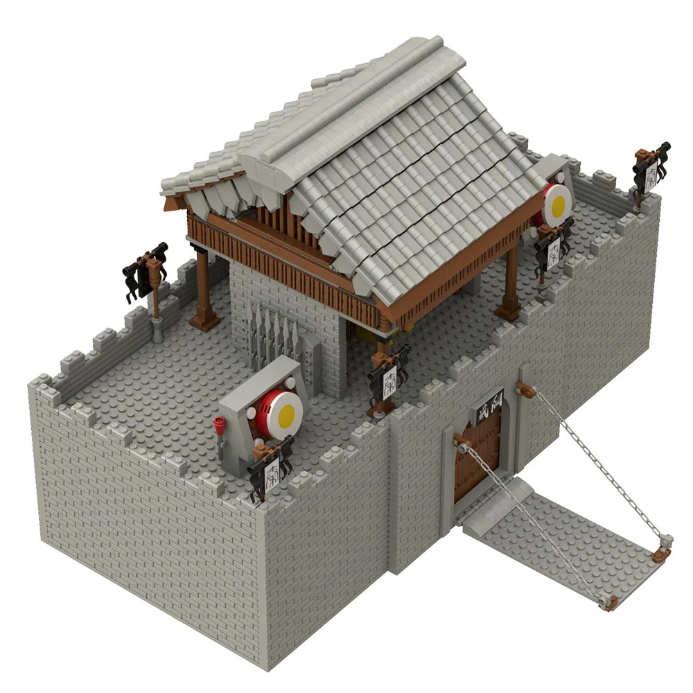 MOC Ancient Chinese Bricks Toys Military Qin Dynasty Capital Xianyang City Building Blocks High Difficulty Compatible With LEGO