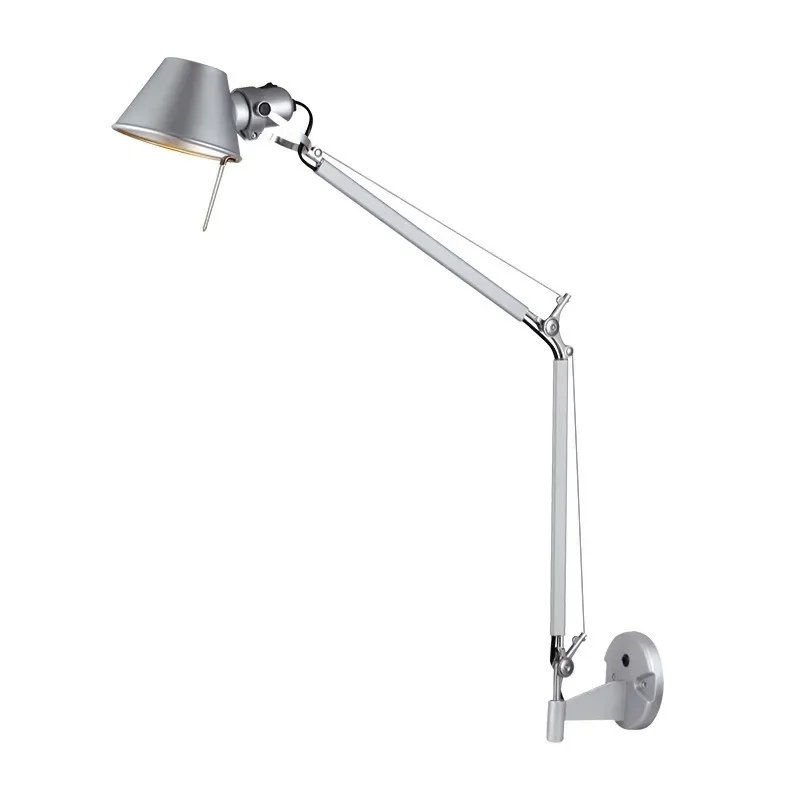 

Industrial wind wall lamp Bedroom bedside desk reading telescopic folding long rod rocker arm long arm wall lamp