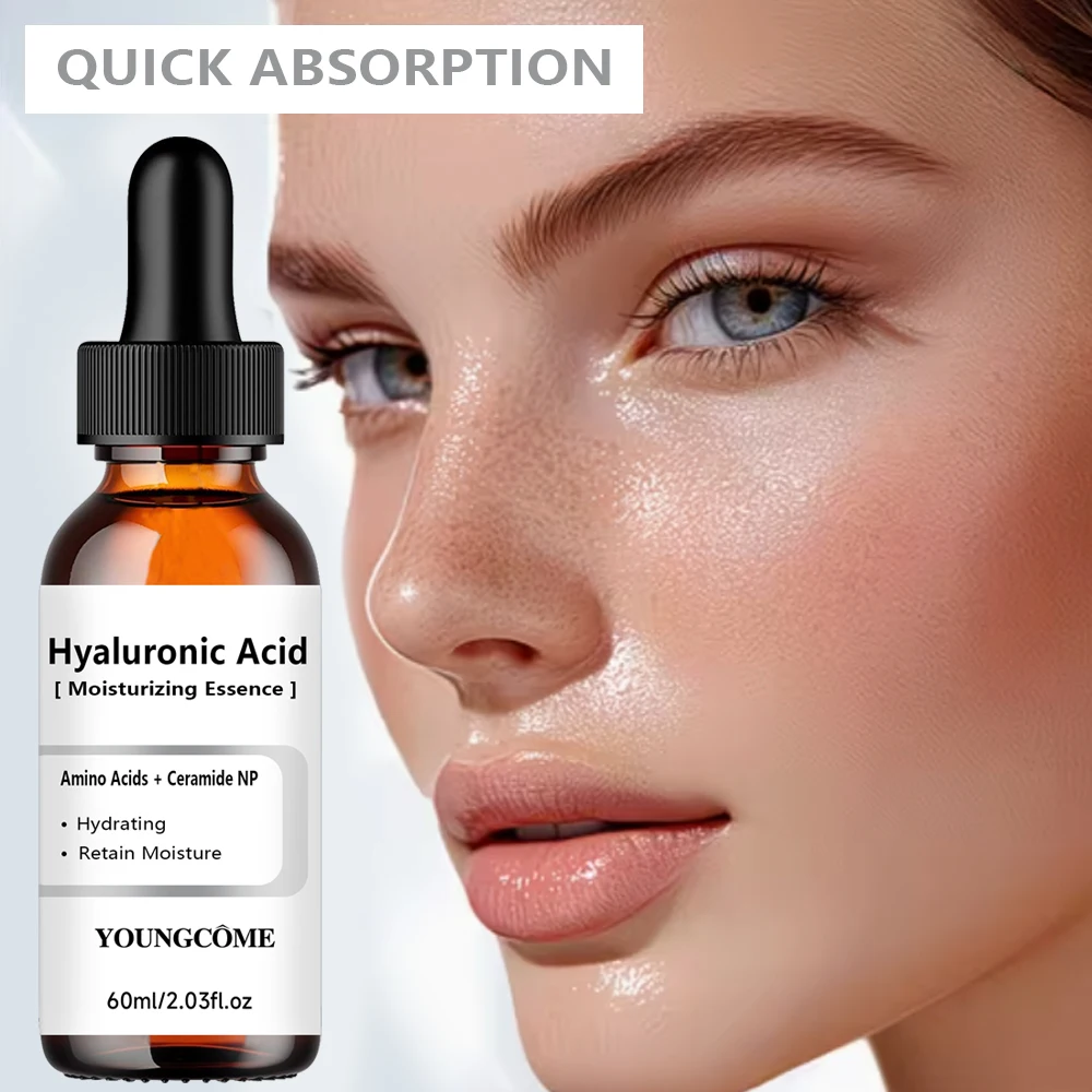 Hydrating Hyaluronic Acid Serum - Moisture Boosting Formula for Skin Repair & Dry Skin Care - 40/60ml - Suitable for All Skin Ty