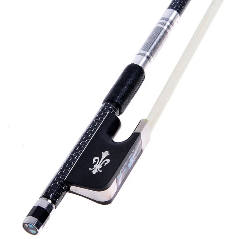 

Advanced 4/4 Carbon Fiber Silver Braided Cello Bow Parisian Eye Ebony Frog For 4/4 Size Cellos Accessories