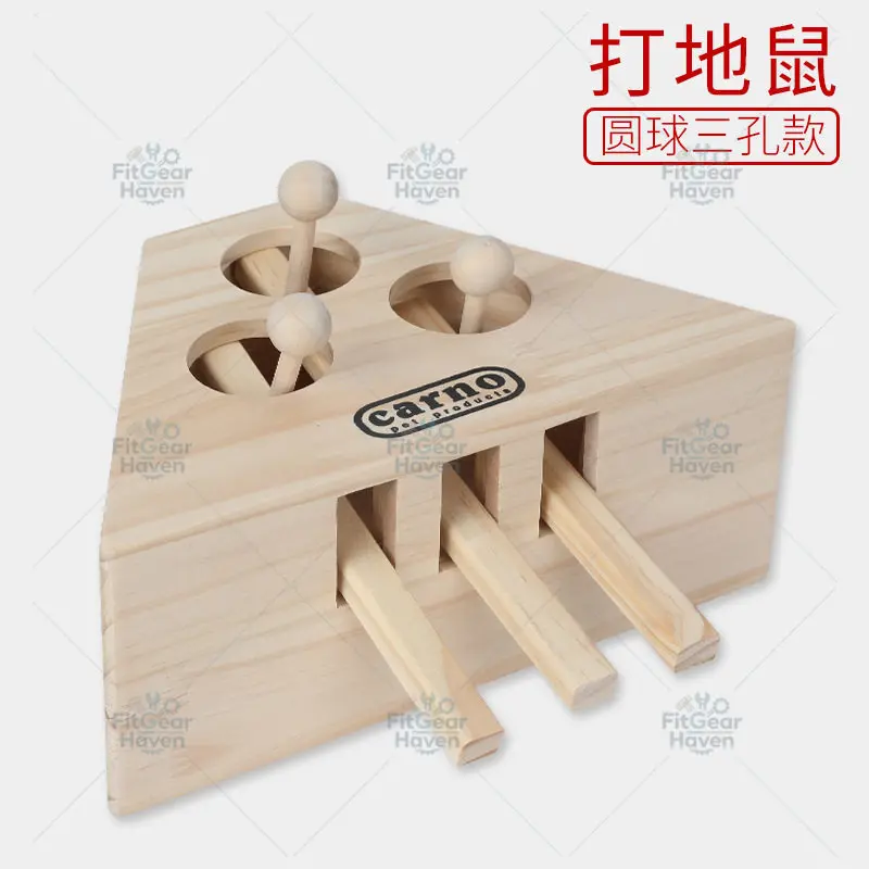 Solid wood interactive educational pet cat products, self-hi cat toys