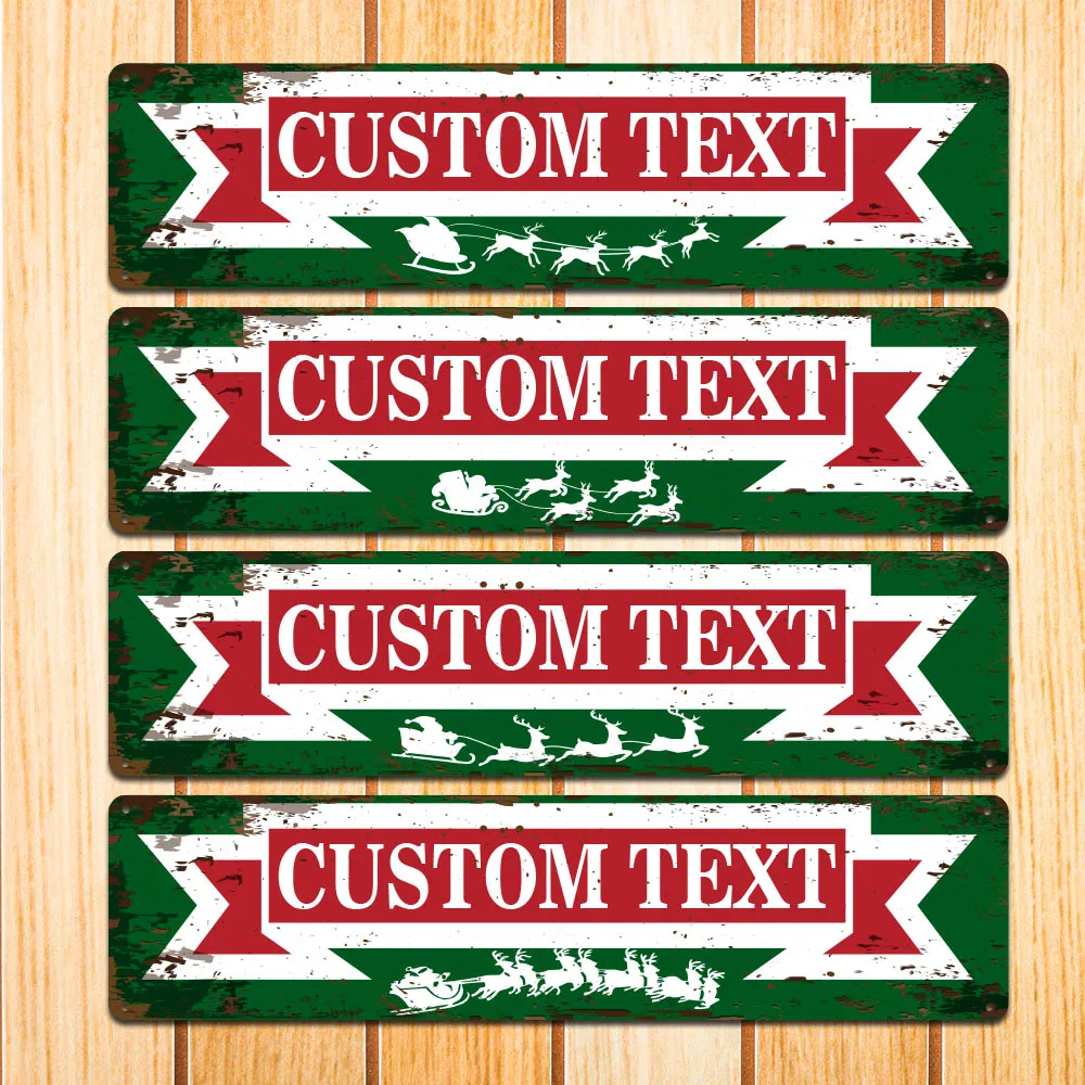 

1pc green background with red font Personalized Text Tin Wall Signs Iron Wall Plaque For Kids Room Living Room Home Decor