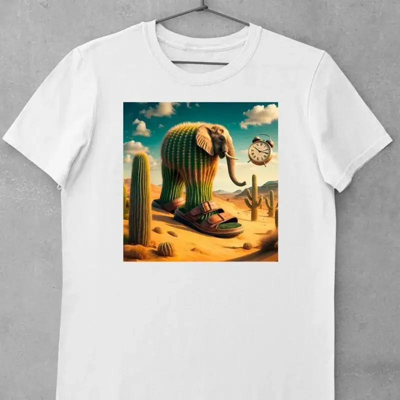 Lirili Larila Italian Brainrot Cactus Elephant Cotton T shirt Top