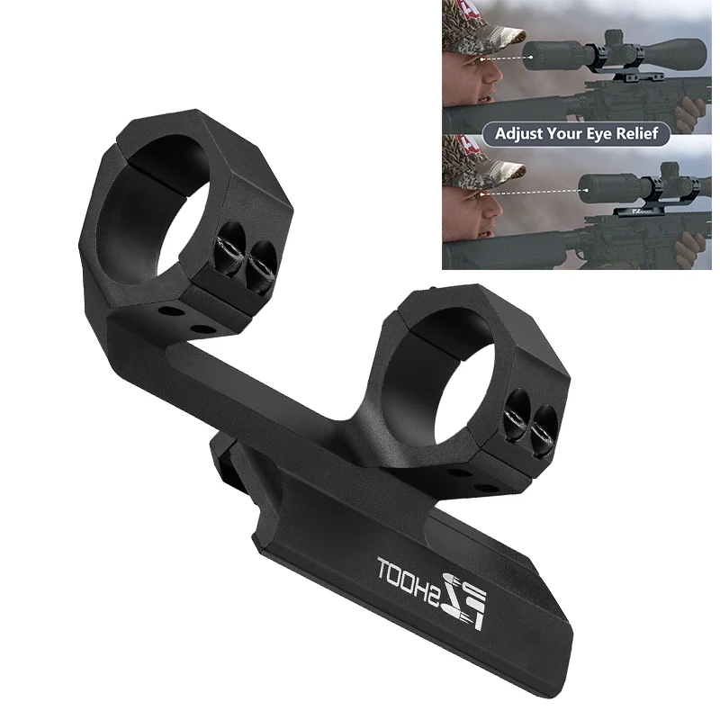 

EZshoot Cantilever Offset Scope Mount Optics 1 inch / 30mm Tube Rifescope Dual Ring with Adjustable Base for 20mm Picatinny Rail