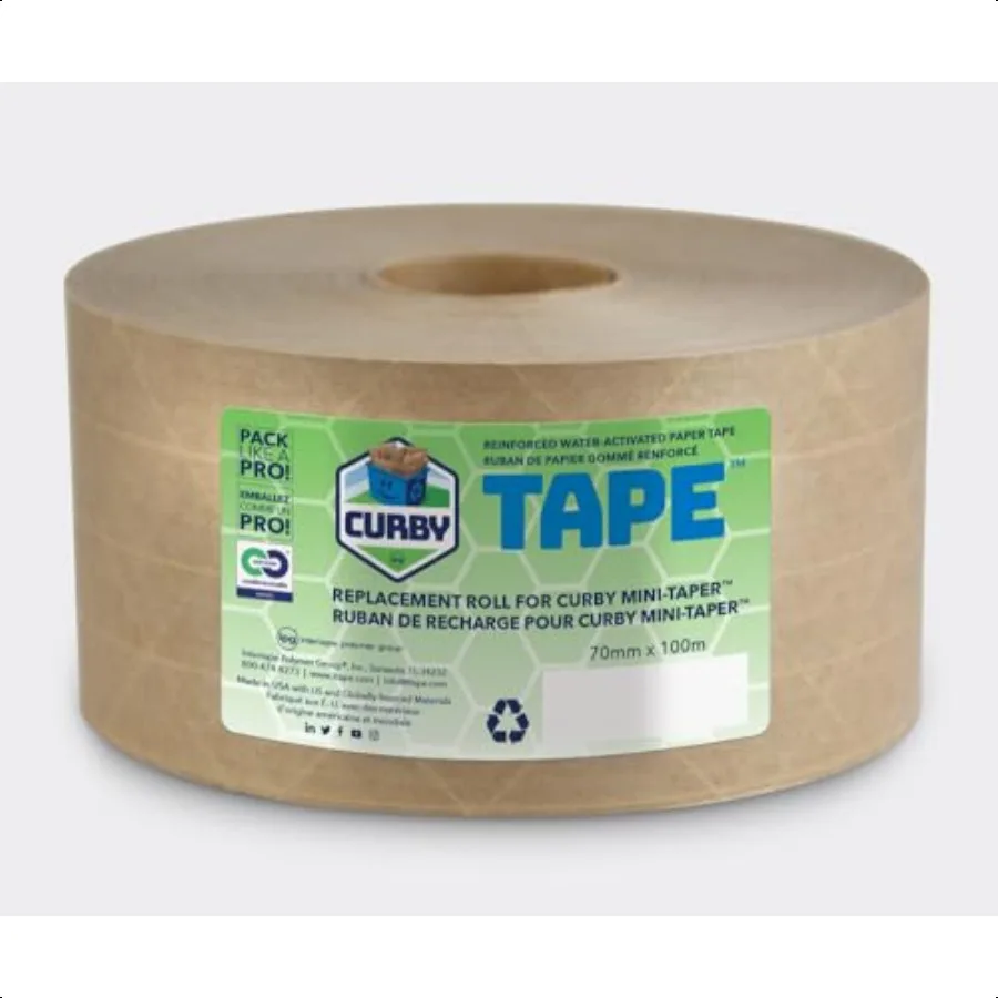 

Лента CURBY IPG, активируемая водой, перерабатываемая, 2,83 x 100 м, сменный рулон