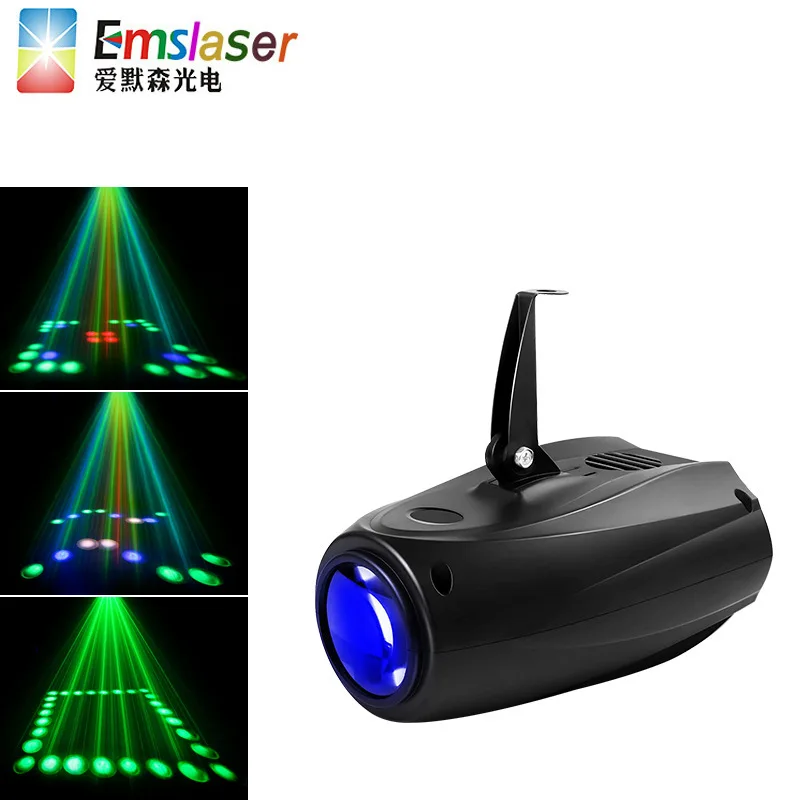 

Новый сценический светильник для DJ, светодиодный двуглавый Blimp, лампы с рисунком КТВ для ночного клуба, RGB, голосовой светильник для вечеринок, эффект освещения сцены