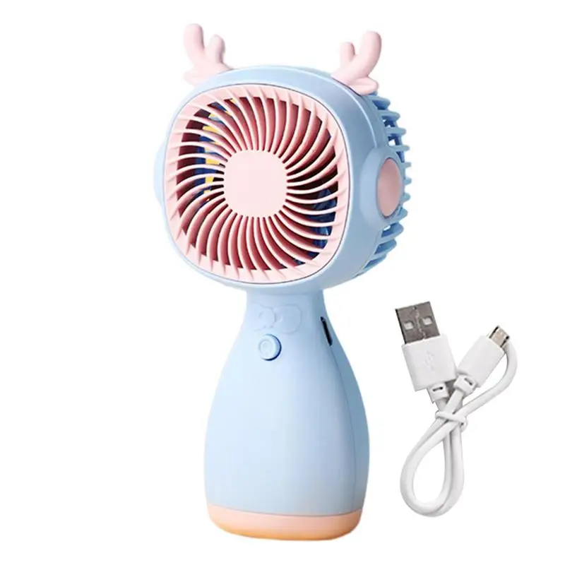 נסיעות קריקטורה מיני מאוורר חשמלי שולחן עבודה המאוורר כיס המעורר שולחן עבודה מאוורר חשמלי מיני מאוורר 3 מהירות רוח להליכות פיקניק