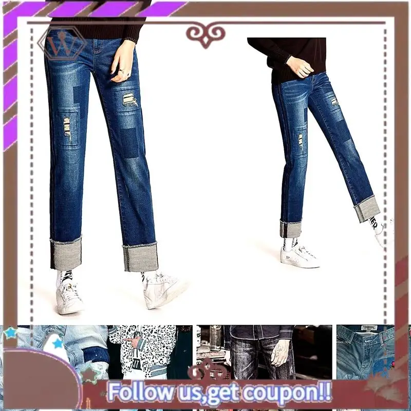 A95D-Iron On Denim Patches For Clothing Jeans 24 Pcs, 3 Colors (4.9 Inch X 3.7 Inch)