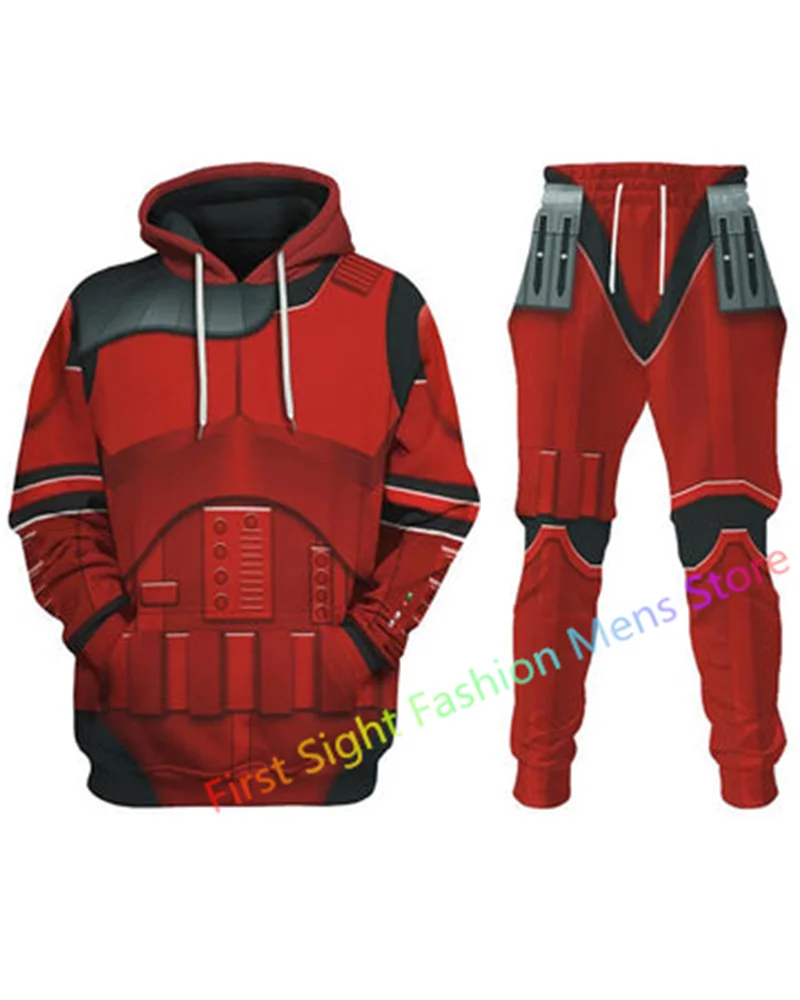 Darth Cos Vader Cosplay Anime Uniform 3D Printed Men\'s Hoodies Suits Fashion Sweatshirt Sweatpants Design Tracksuit 2 Piece Set