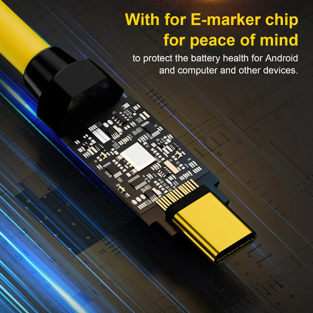 PD3.1 140W Fast Charging Type C Male to Type C Male Data Cable 20Gbps High Speed HD 8K 60Hz Multifunctional Splicing Data Cable