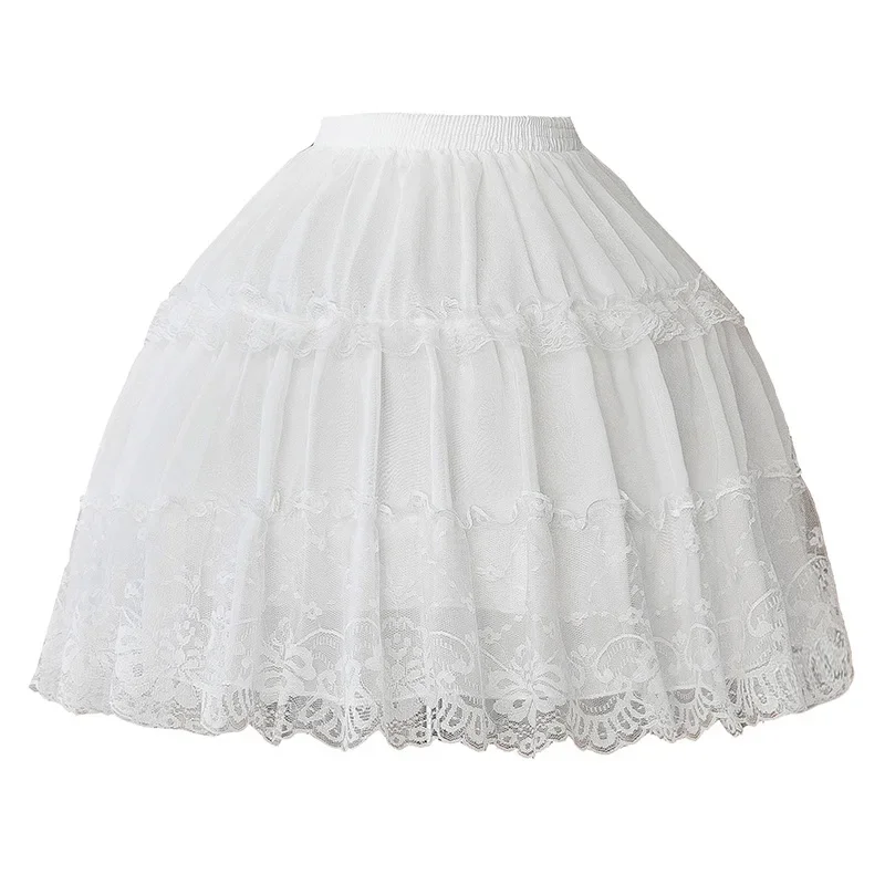 Lolita Crinoline Lolita Soft Veil Fish Bone Bustle Daily Slip Dress Cos Violent Skirt Tulle Tutu Adjustable