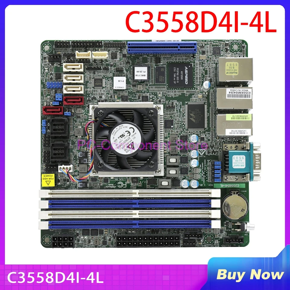 Server Motherboard For ASRock Rack DDR4 Support C3558 C3558D4I-4L