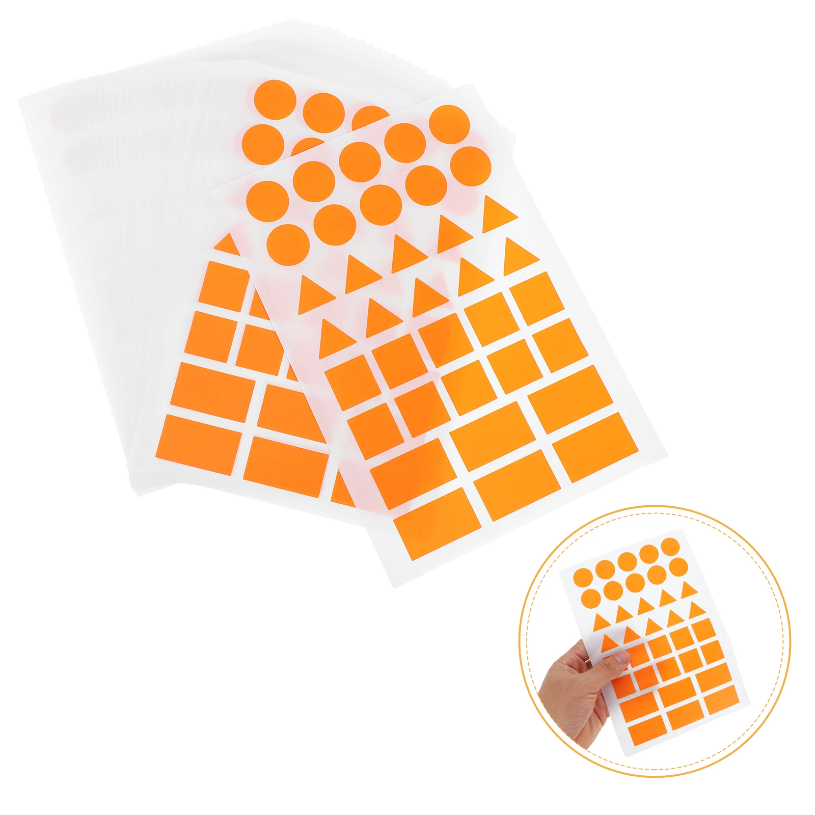 Etichette multiforme Adesivi Adesivo Quadrato Rettangolo Triangolo Design geometrico Autoadesivo per ufficio