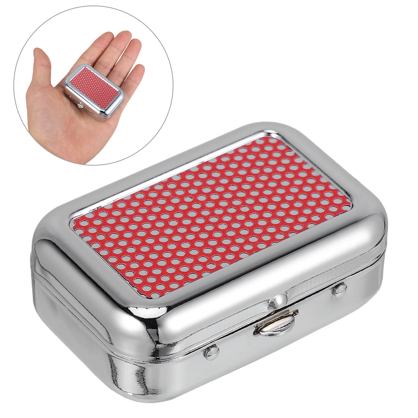 

Cigarette Snuffer Ashtray Metal Dustproof with Lid Compact Decorative for