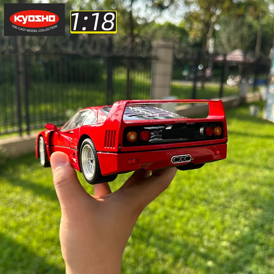 KYOSHO 1/18 scale F40 Sports car model Metal static decoration Holiday Gift Collection multicolor optional