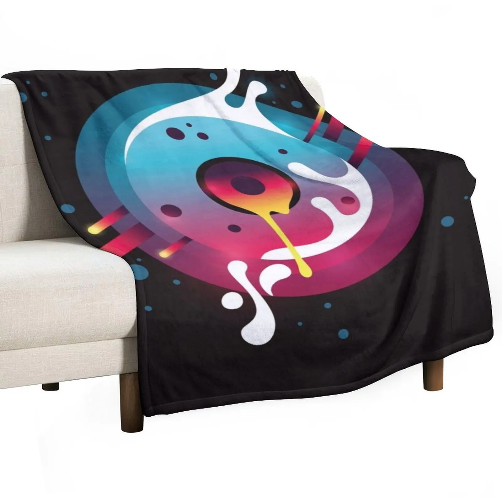 Synthwave Space: Saturn Throw Blanket for sofa Thin Single Weighted Blankets