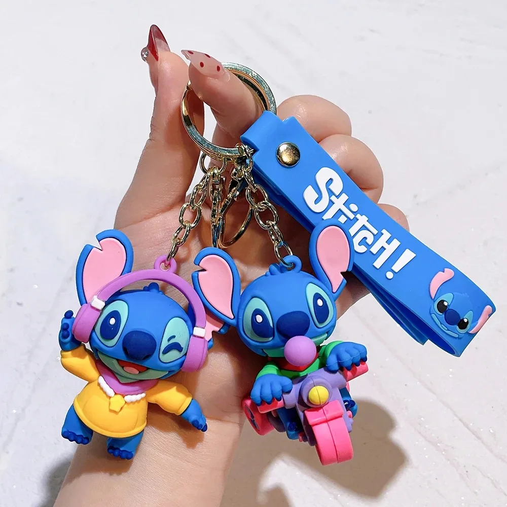 

Wholesale Disney Keychain Mouse Anime Lilo & Stitch New Pendant Keychain Cartoon Keyring Key Chain Car Pendant Kids Toys Gifts