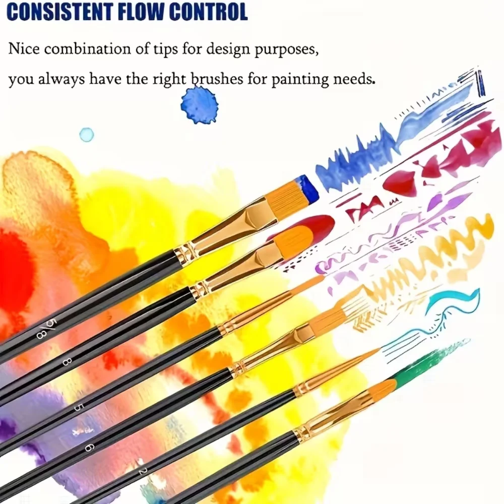 30Pcs Paint Brushes & 5 Palettes Set, Art Painting Kit for Acrylic Oil Watercolor, Supplies for Artists, Students & Beginners