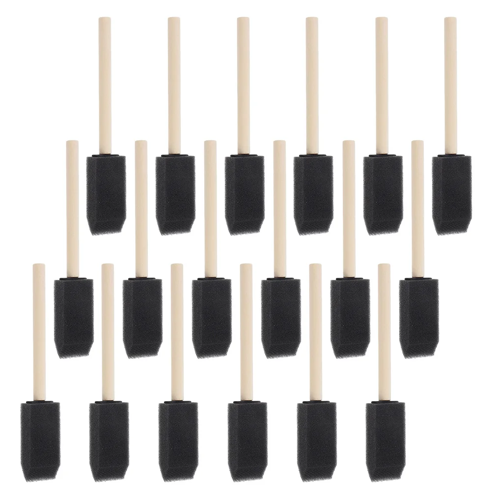 

18Pcs Children's Graffiti Sponge Brushes Wood Handle Paint Sponges for Kids DIY Finger Painting Craft Foam Brushes Decorative