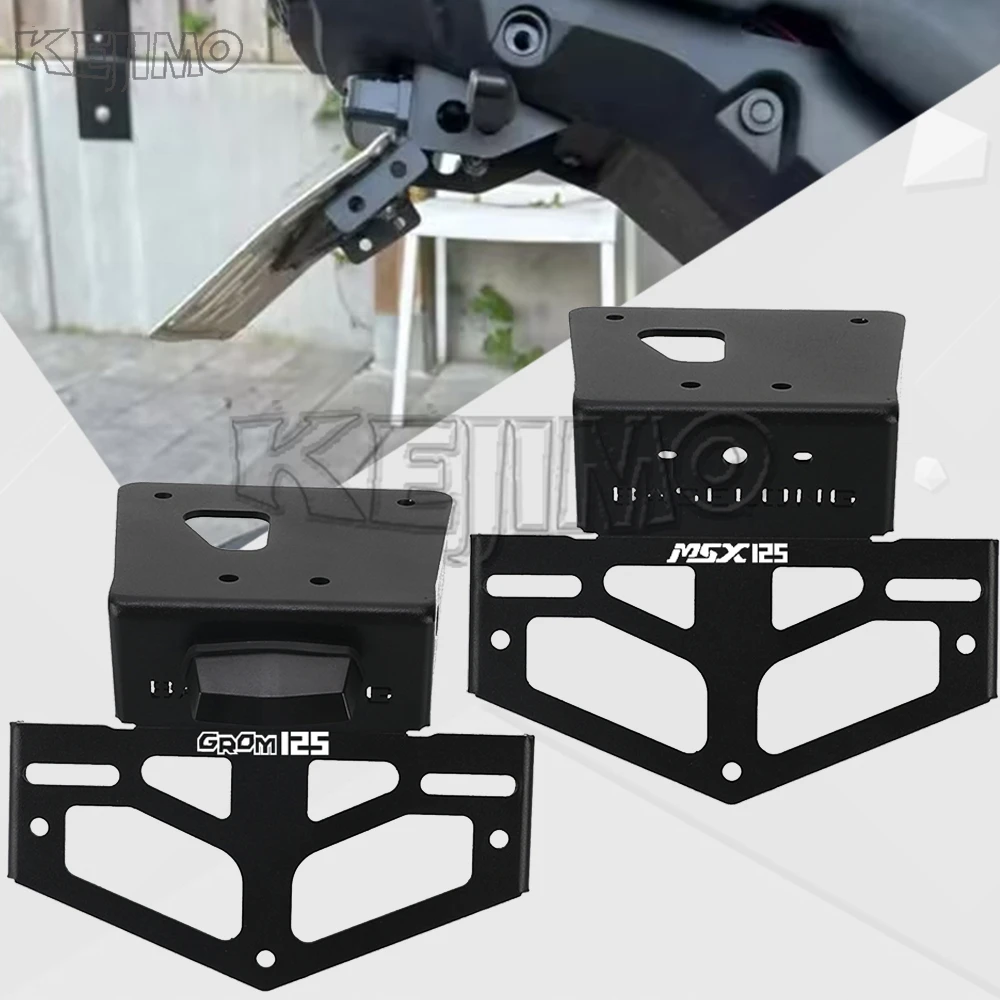 

For Honda MSX125 MSX 125 GROM125 2022-2023-2024 Motorcycle License Plate Holder Bracket Rear Tail Tidy Fender Eliminator Kit