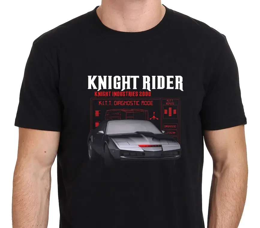 Brand Summer Style Men New Design Cotton Male Tee Shirt Knight Rider Kitt Retro Tv Hasselhoff Men'S T-Shirt Size S-To-Xxxl