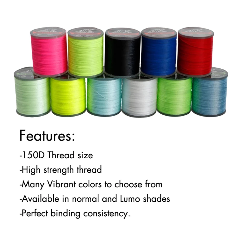 100M Fishing Rod Guide Winding Thread Fly Tying 150D Multicolor Hand-made Wire Ring Fasten Line DIY Accessory Fishing Tools