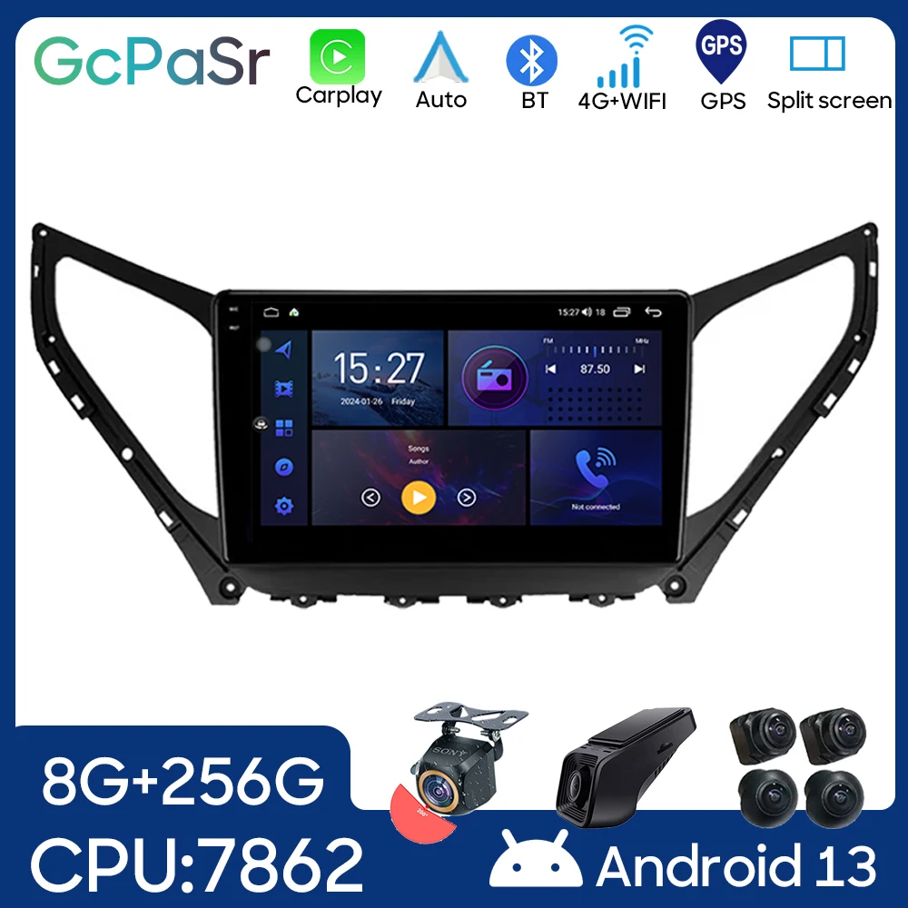 

Car Radio For Hyundai Azera 2014 - 2015 Touch Screen GPS Navigation Head Unit Multimedia Video Player Android Auto No 2din DVD