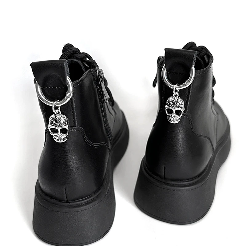Botas de Metal Punk con calavera extraíble, hebillas para decoración, colgante, botas, accesorios para zapatos, joyería de fiesta Y2K, 1 ud.