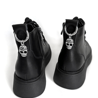 1Pc Removable Metal Punk Skull Boot Shoes Buckles Decoration Pendant Boots Shoe Accessories Y2K Party Jewelry